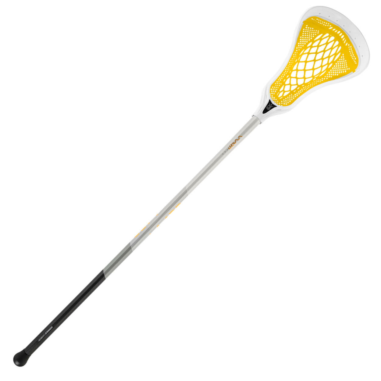 Brine Lacrosse Dynasty Warp Pro Mid on Minimus Carbon Complete Stick