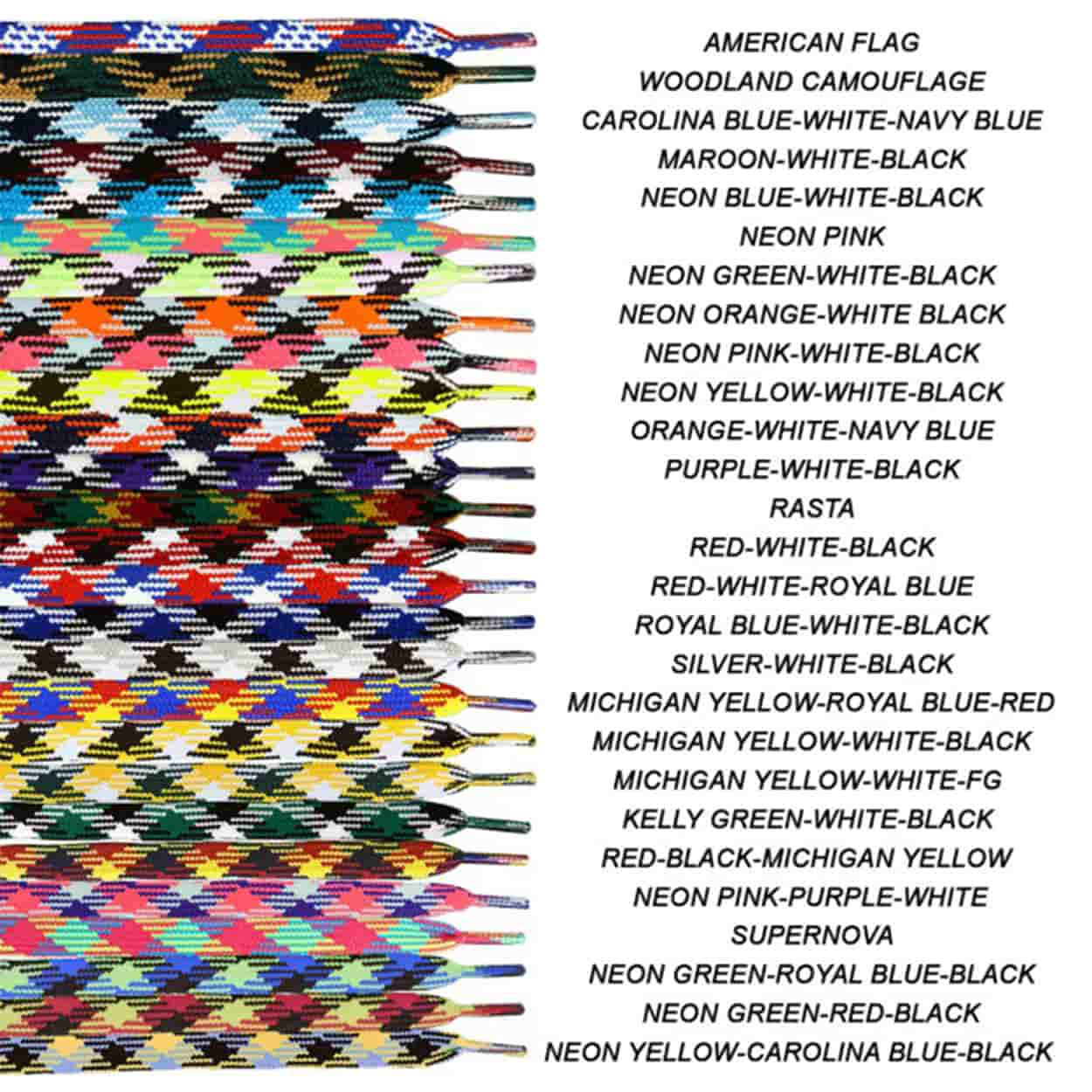 Jimalax Tri-Color 33 Inch 84cm Shooting Lace White/Black/Neon Yellow