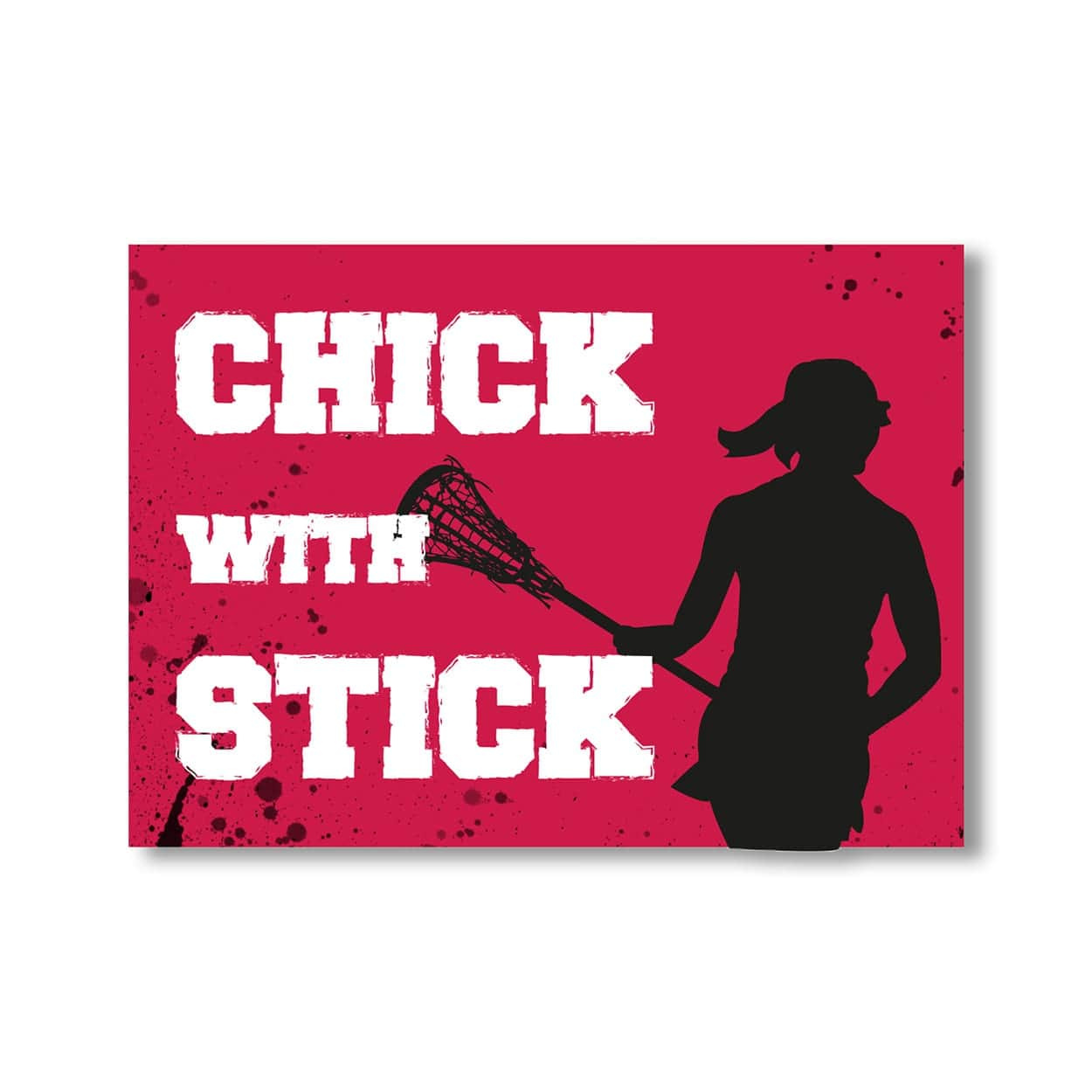 Captain-Lax Chick with Stick Sticker