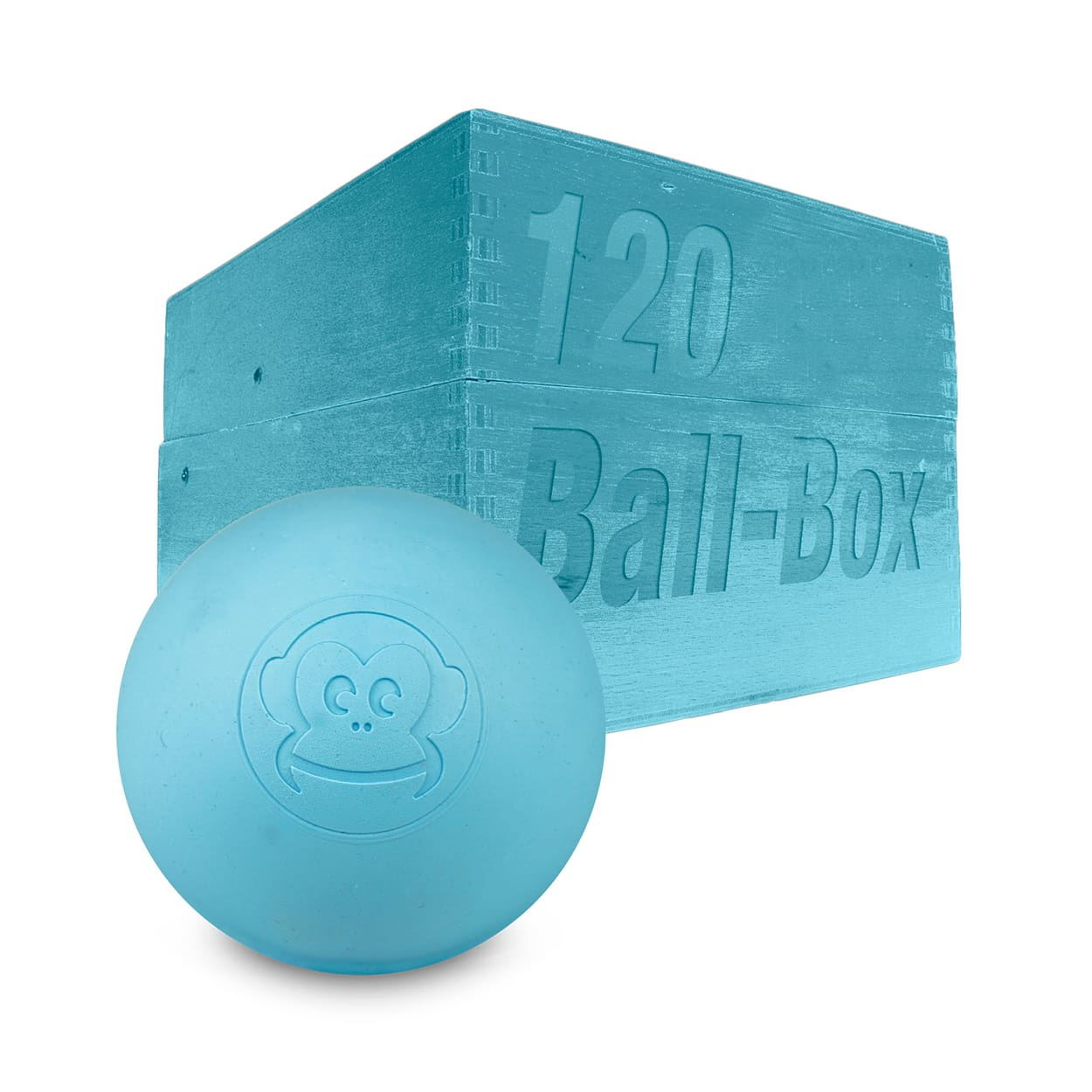 Captain-Lax Lacrosse Ball Box (120 Pieces) Light Blue