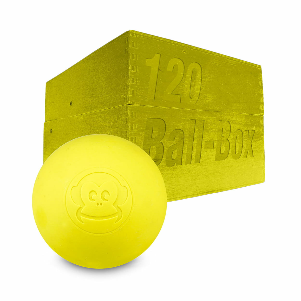 Captain-Lax Lacrosse Ball Box (120 Pieces) Yellow
