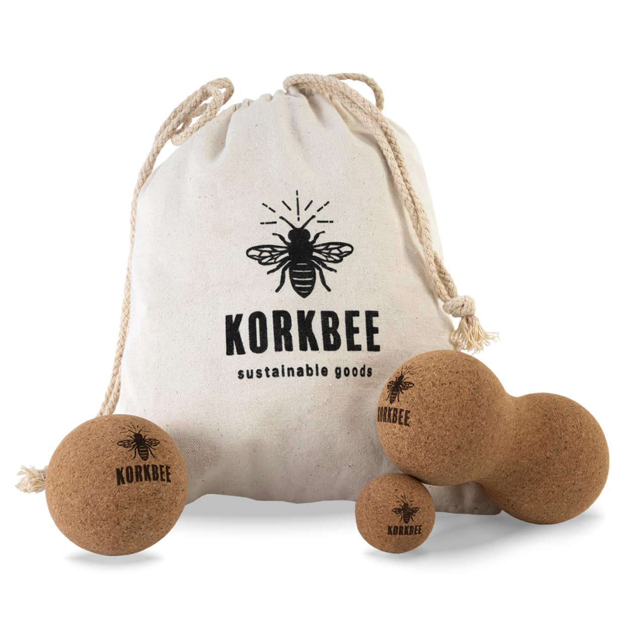 Korkbee Queen Set Vegan Cork Physio Ball