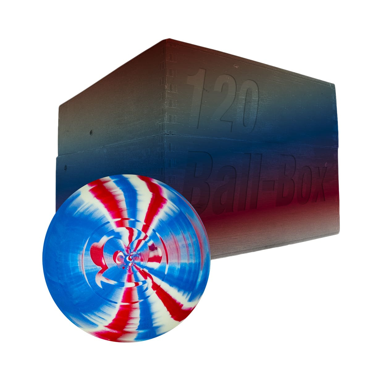 Captain-Lax Lacrosse Ball Box (120 Pieces) White/Pink/Light Blue