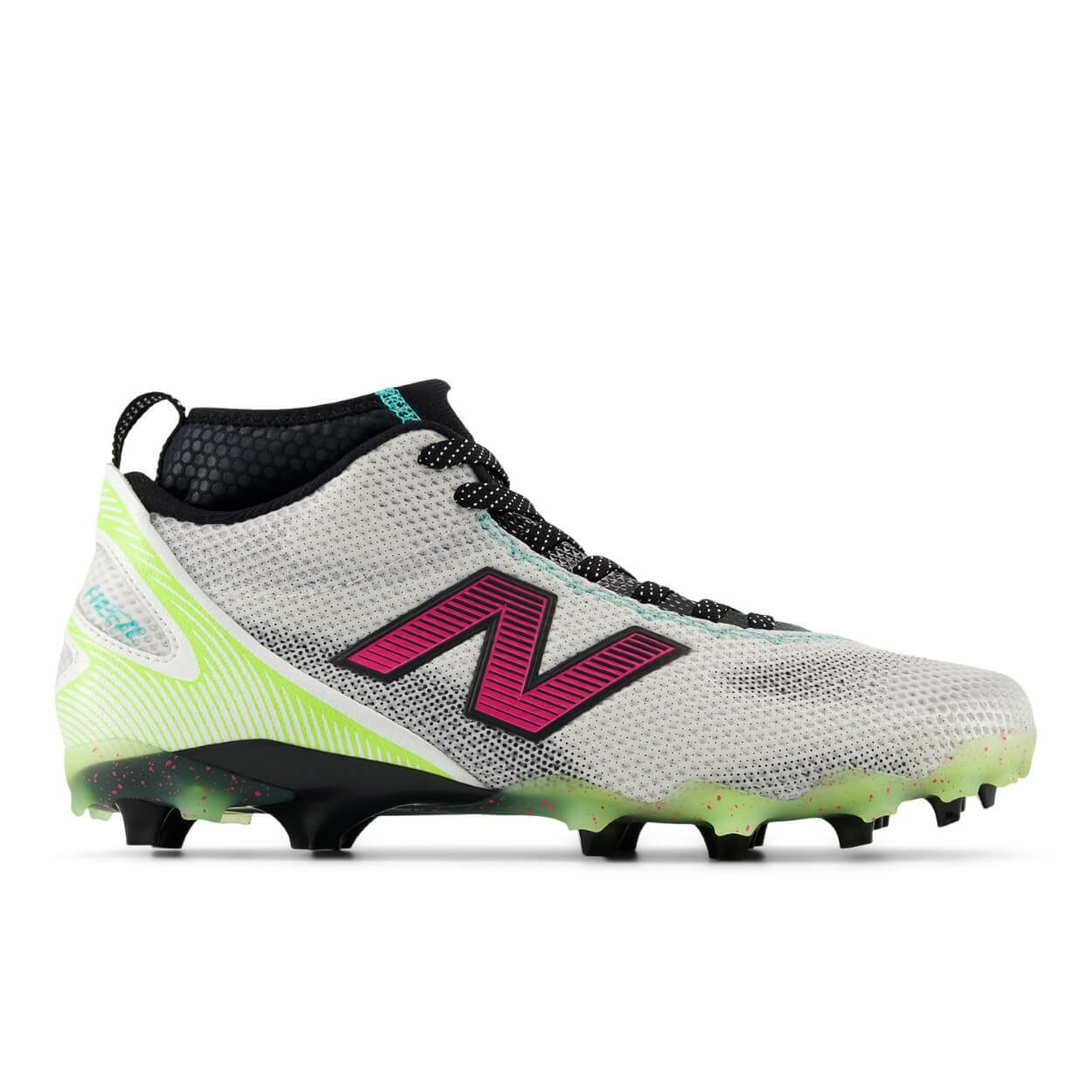 New Balance FreezeLX v5 Mid Cut Cleat Lacrosse Shoe - Width D Magenta 13
