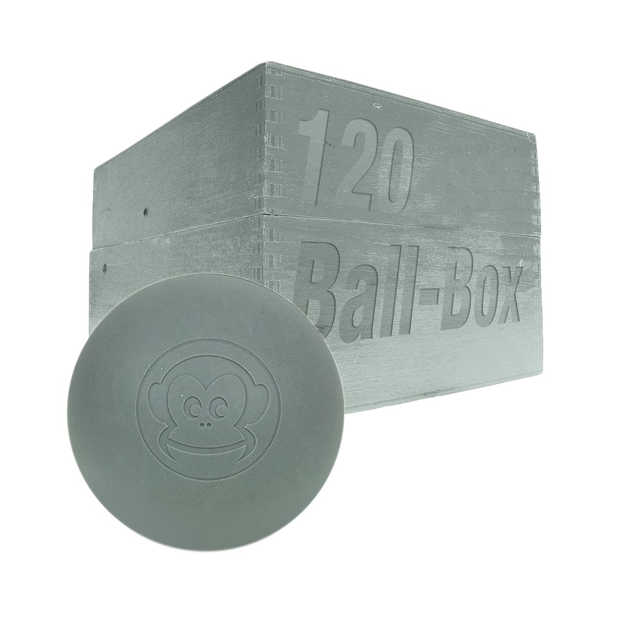 Captain-LAX Lacrosse Ball Box (120 Pieces) Grey