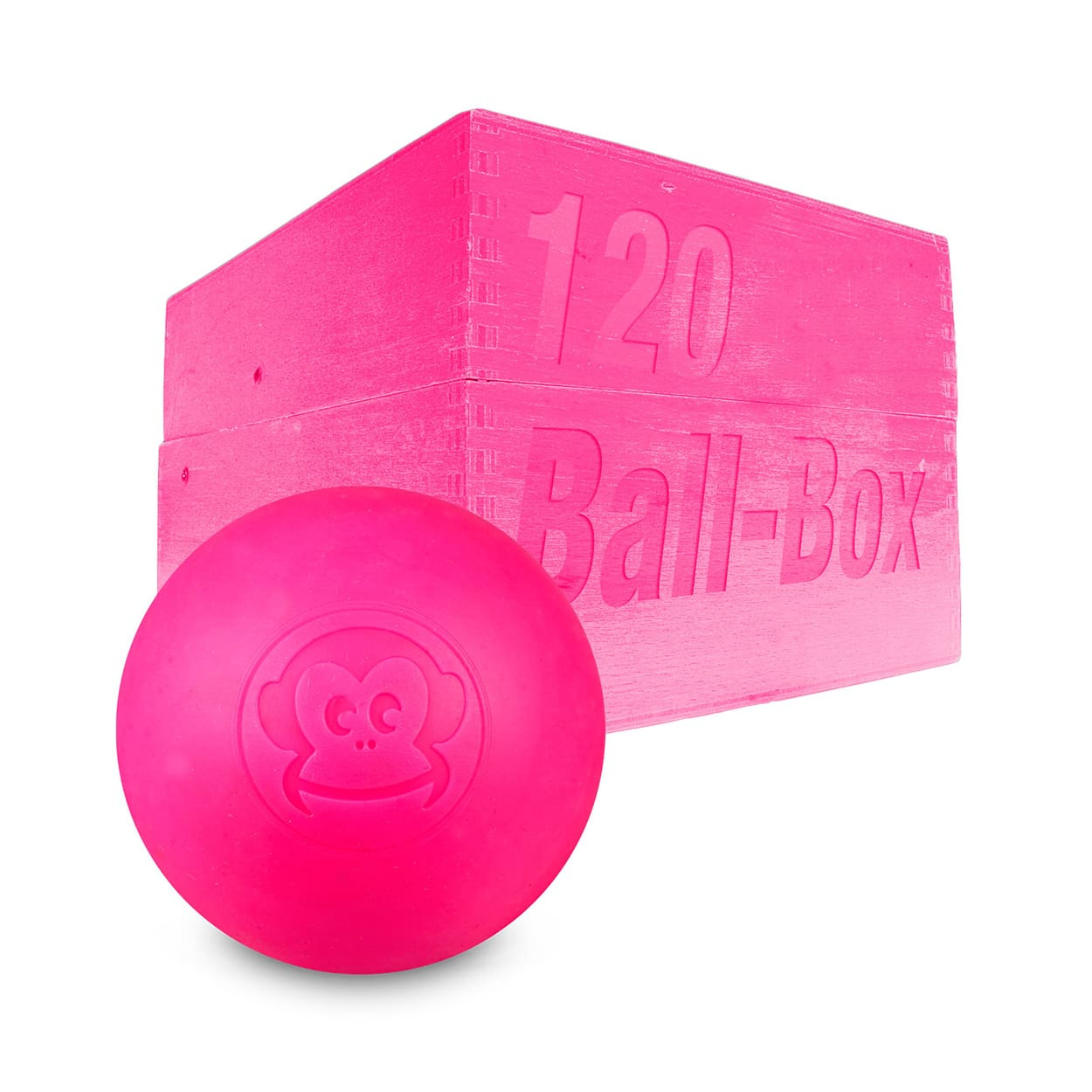 Captain-Lax Lacrosse Ball Box (120 Stück) Neon Pink