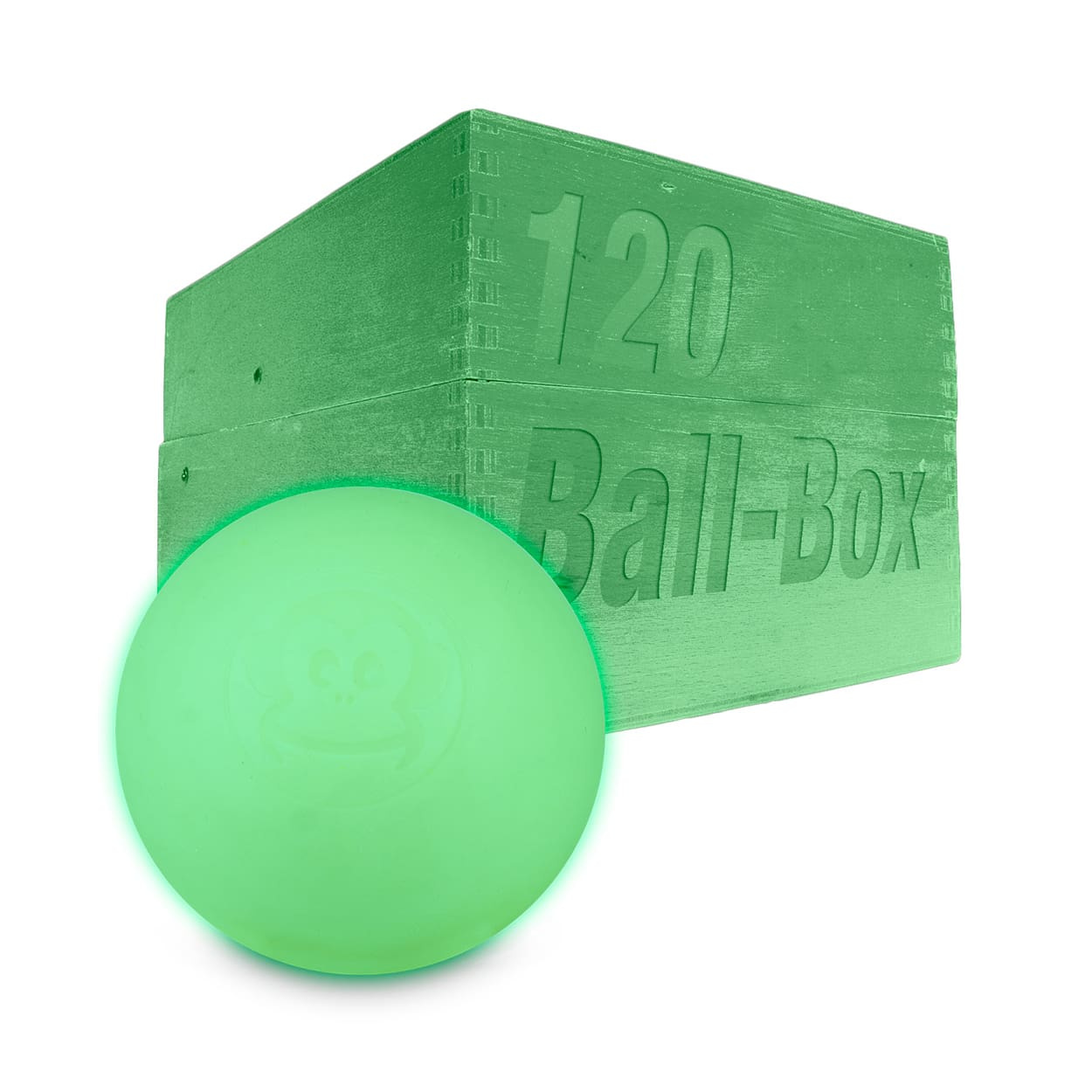 Captain-Lax Lacrosse Ball Box (120 Pieces) Glow In The Dark