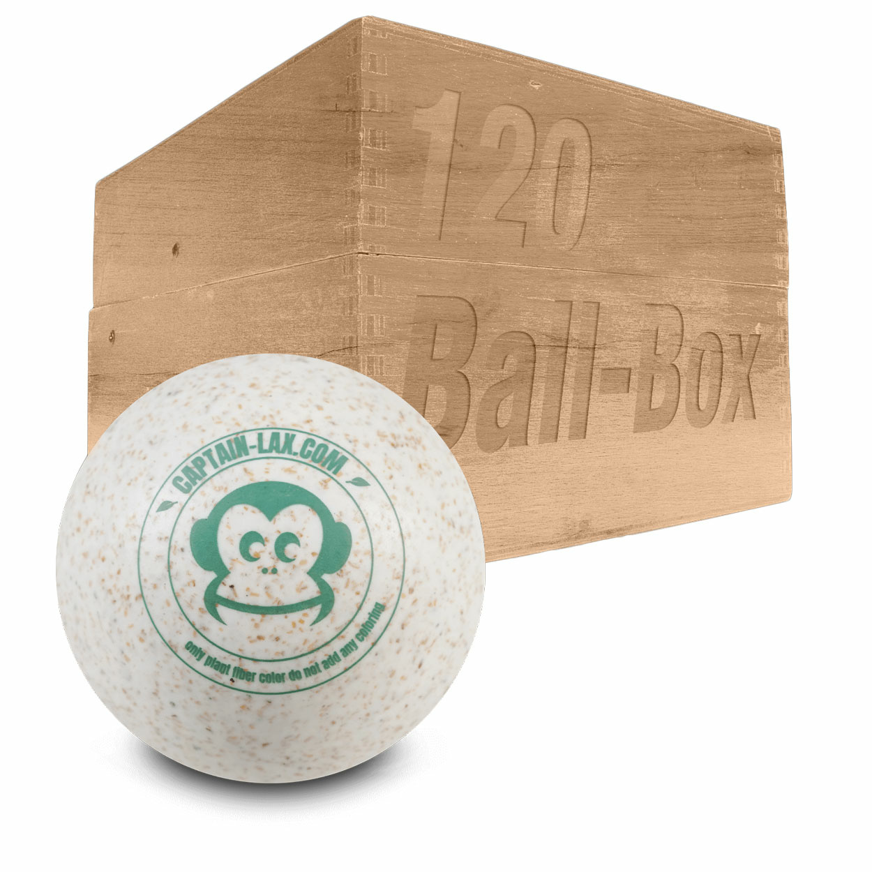 Captain-Lax Lacrosse Ball Box (120 Pieces) Plantbased White